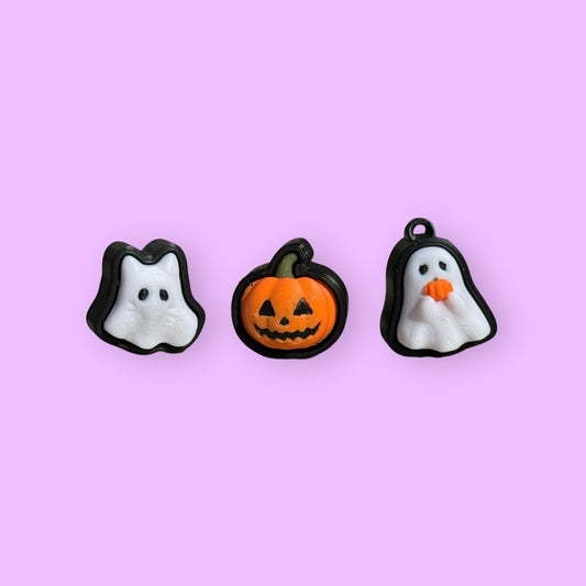 Halloween Ghost & Pumpkin Fidget Clickers | Spooky Stress Relief Keychain or Wrist Strap | Retro Style Sensory Toy | Cute Spooky Gift