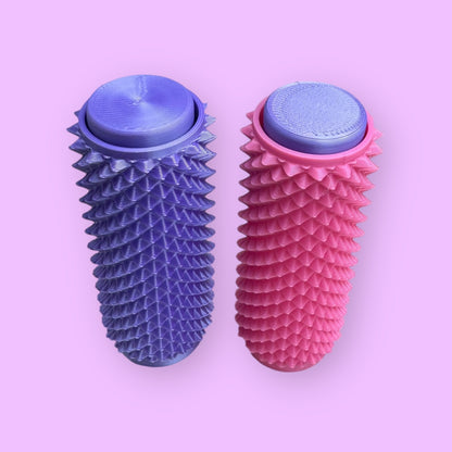 Spiked Sensory Roller Fidget Toy | Textured Stress Relief Roller with Clicker Top & Wrist Strap | ADHD Anxiety Sensory Aid | Focus Fidget Gift