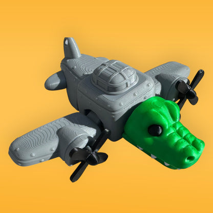 Bombardiro Crocodilo Meme Toy | Italian Brainrot Crocodile Plane Figure | 3D Printed Collectible Desk Toy | Funny Viral Meme Character Gift