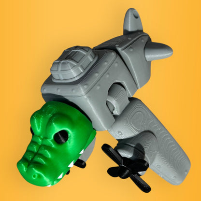 Bombardiro Crocodilo Meme Toy | Italian Brainrot Crocodile Plane Figure | 3D Printed Collectible Desk Toy | Funny Viral Meme Character Gift