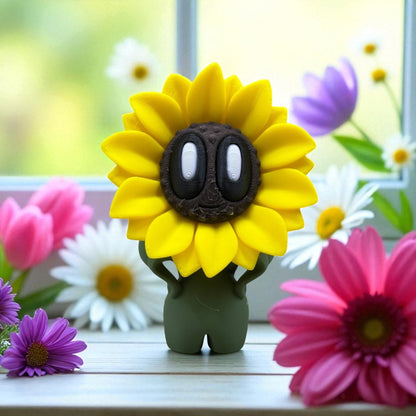 Blob Flower Desk Companion Buddies, Cute Collectibles