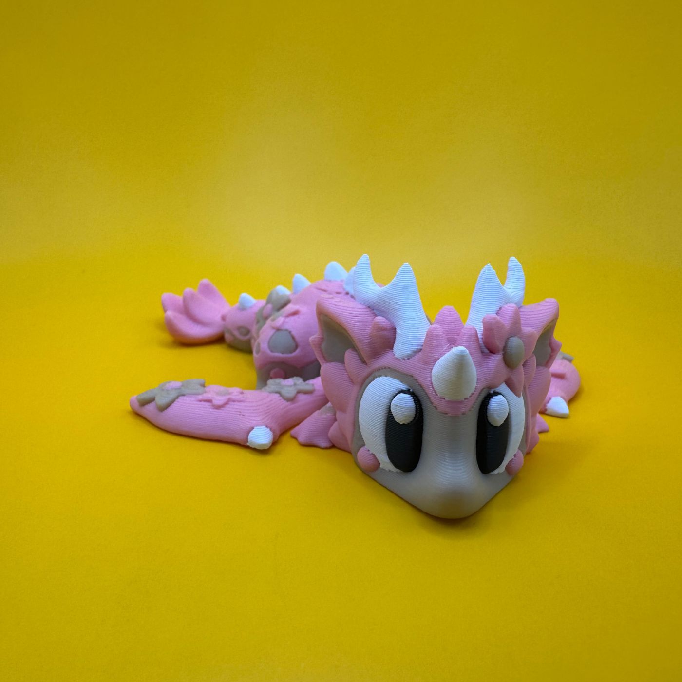 Blossom Bloom Dragon Figurine - Pink Posable Spring Collectible with Flora Egg by Whimsizoo