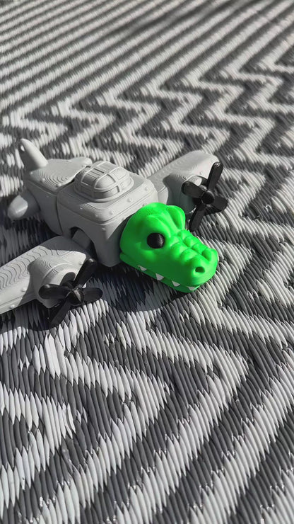 Bombardiro Crocodilo Meme Toy | Italian Brainrot Crocodile Plane Figure | 3D Printed Collectible Desk Toy | Funny Viral Meme Character Gift